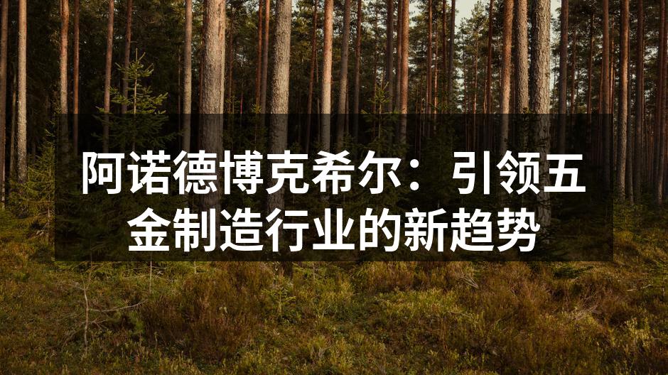 阿诺德博克希尔工厂一角,展现智能制造设备。